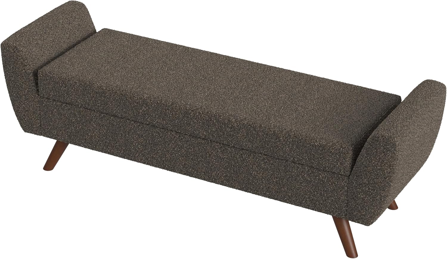 HomePop Modern Storage Bench with Wood Legs Home Décor|Bench with Storage for Living Room & Bedroom