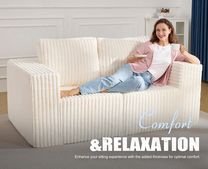Modular Sectional Sofa 2 Seater Loveseat Modular Couch with Deep Seat Memory Foam Cloud Chair with