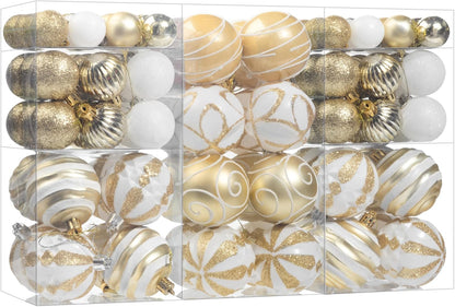 100Pcs Christmas Balls Ornaments Set, Shatterproof Christmas Decorations with Hand-held Gift