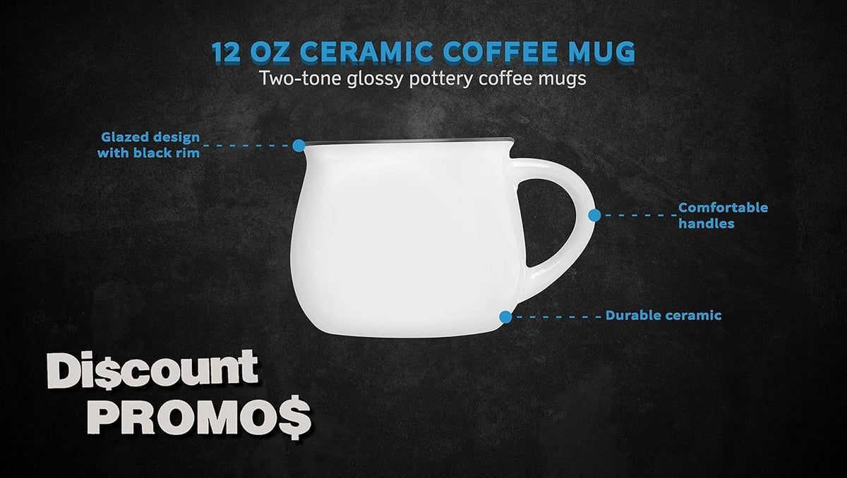 DISCOUNT PROMOS Glazed Campfire Coffee Mugs 12 oz. Set of 10, Bulk Pack - Perfect for Coffee, Tea