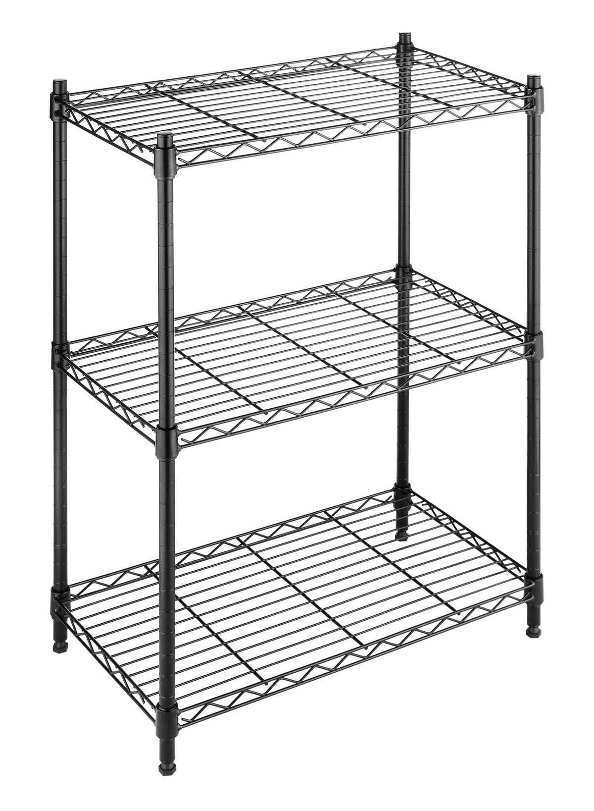 Whitmor 3-Wire Shelving Unit, Metal Storage Shelves, Easy Assembly Home Organizer for Pantry