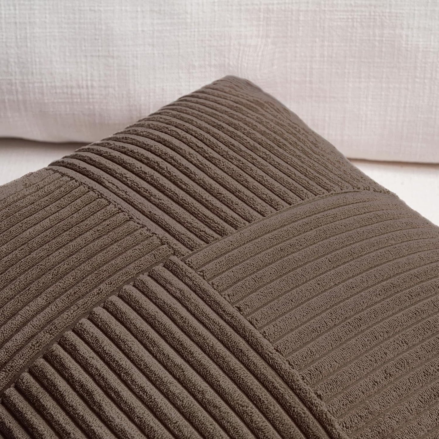Fancy Homi 2 Packs Dark Brown Lumbar Decorative Throw Pillow Covers 12x20 Inch for Living Room