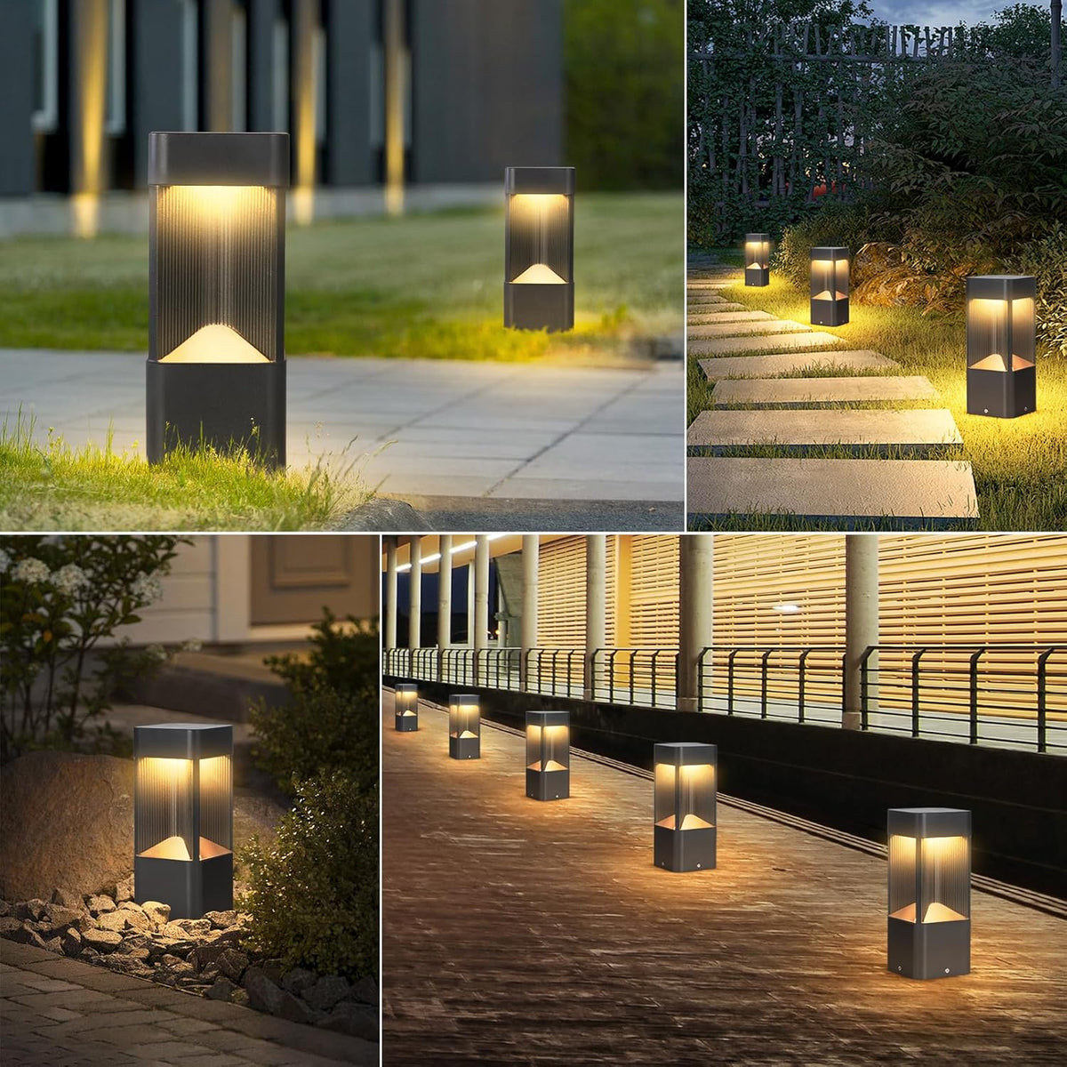 3000K Pathway Lights Black Landscape Path Light Outdoor Waterproof Garden Floor Lamp Modern Walkway