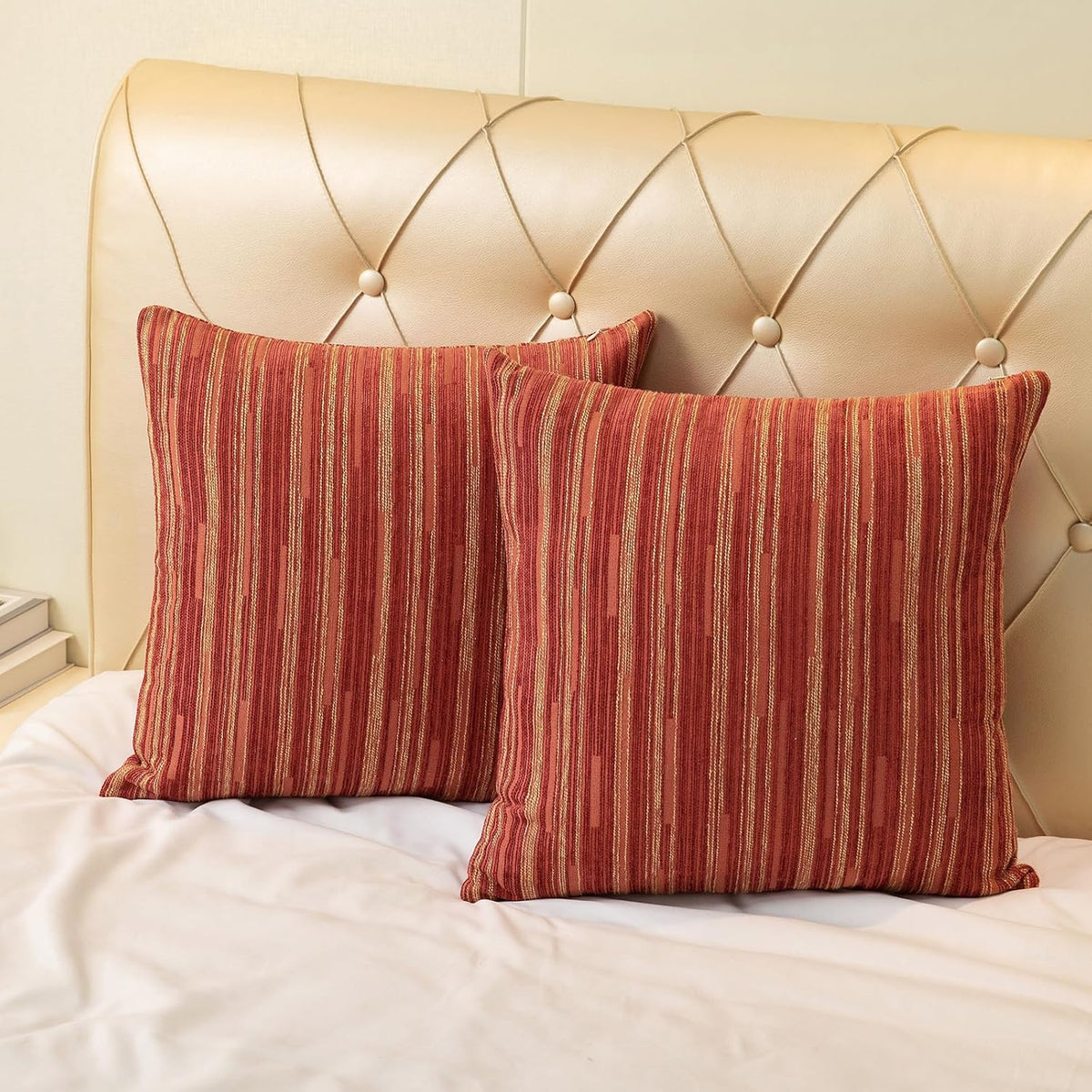 Yeiotsy Pillow Cases Bohemia, Pack of 2, Modern Striped Throw Pillow Covers Geometric Cushion