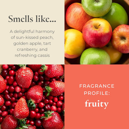 PartyLite Iced Snowberries Scented, Notes of Apple, Cassis, Cranberry, Peach, Strawberry, Berry