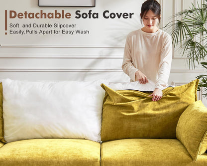 102.6" Luxury Modular Sleeper Sofa Bed 6 Seat Reversible Sectional Couch Deep Seat with Storage
