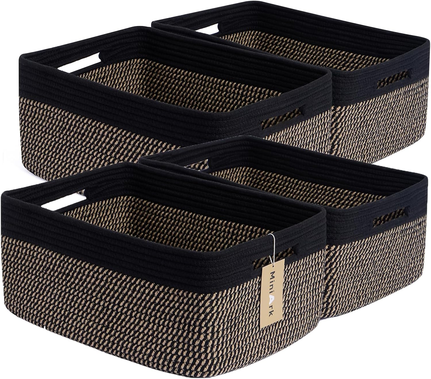 Large Storage Baskets for Organizing, Closet Shelf Baskets for Clothes Blanket Towels, Baby