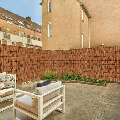 Bamboo Reed Fencing, Light Russet Bamboo Fence Rolls 3 Feet High, Decorative Reed Curtains Privacy