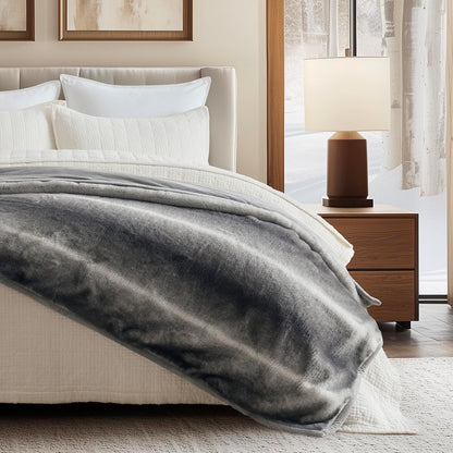 Ultra Soft Luxury Fluffy Mink Faux Fur Throw Blanket, Thick Warm Fall Winter Blankets for Bed