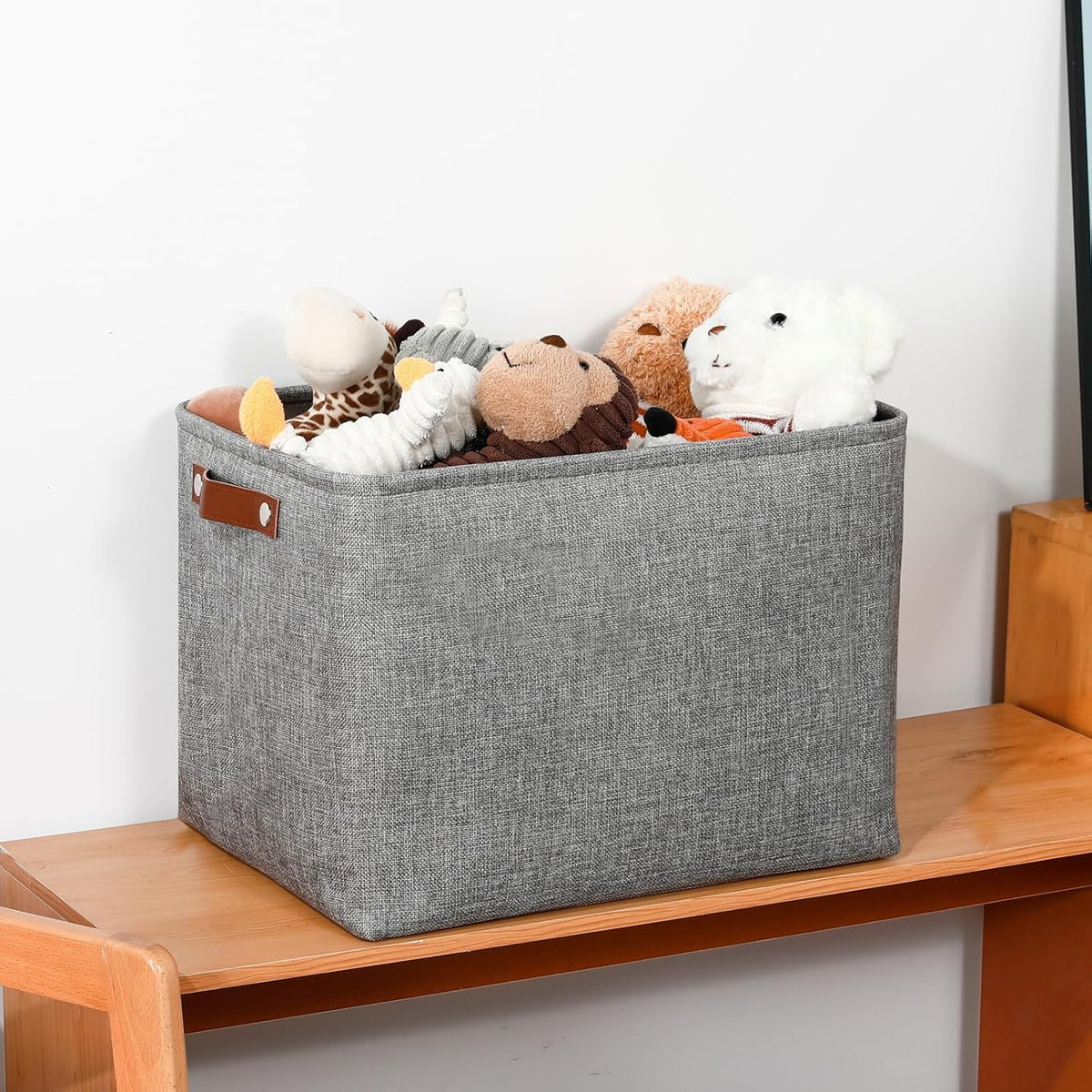 DULLEMELO Large Storage Baskets, 3 Pack Foldable Storage Baskets Bins for Colthes Organizer, Fabric