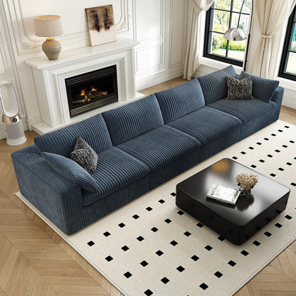 157.5" Cloud Couch Modular Sectional Sofa for Living Room,Modern Sofa with Deep Seat，4 Seater