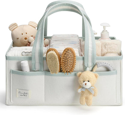 PeraBella XL Diaper Caddy Organizer With Handle, Baby Shower Gifts Basket Bag, Registry Search Must