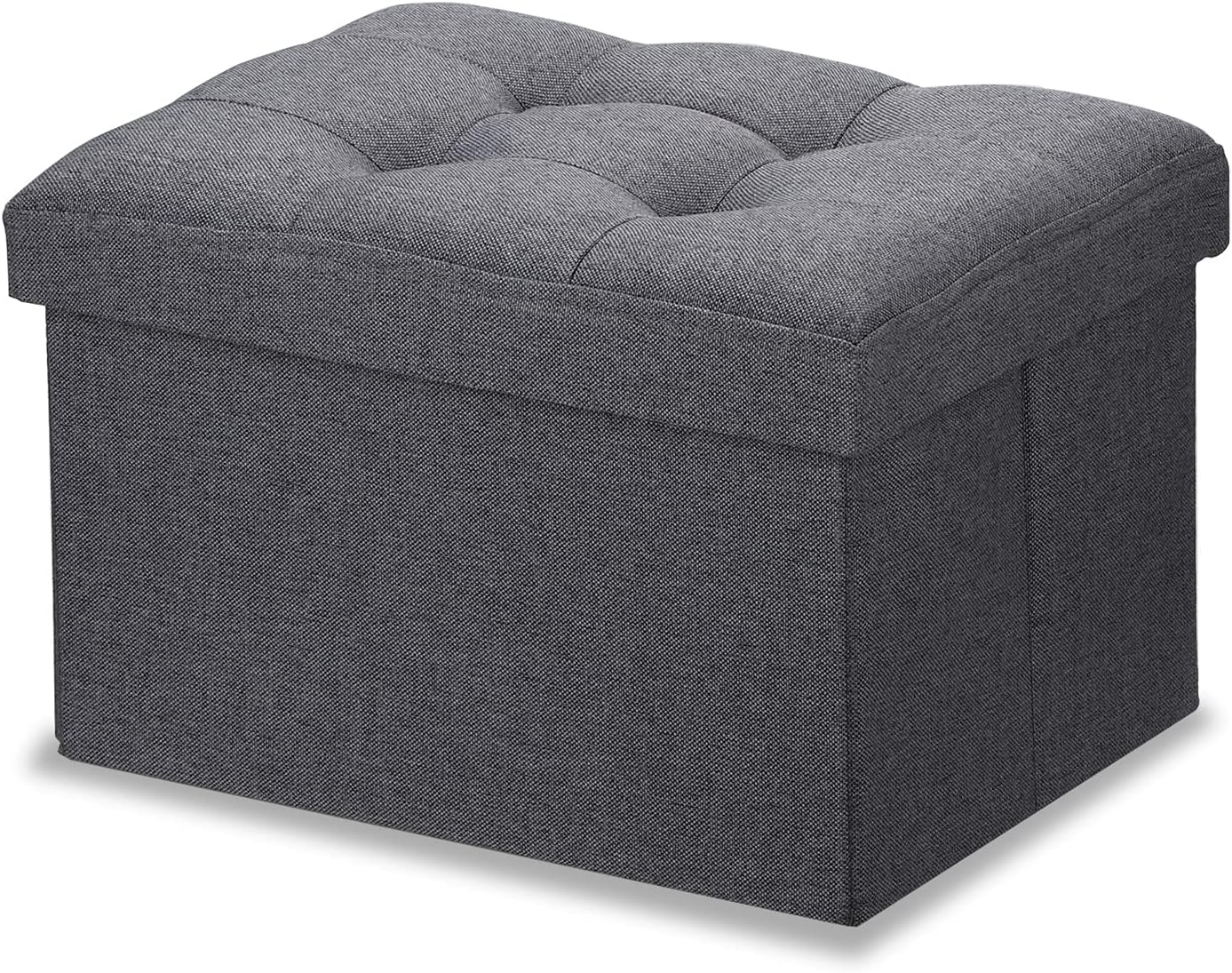 LINMAGCO Ottoman Storage Ottoman with Storage Small Foot Rest Stool Under Desk Stool Short Folding