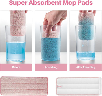 JOYMOOP Flat Mop Pads, Microfiber Mop Cleaning Pads, Washable Pads, Pads Replacement for Flat Mop