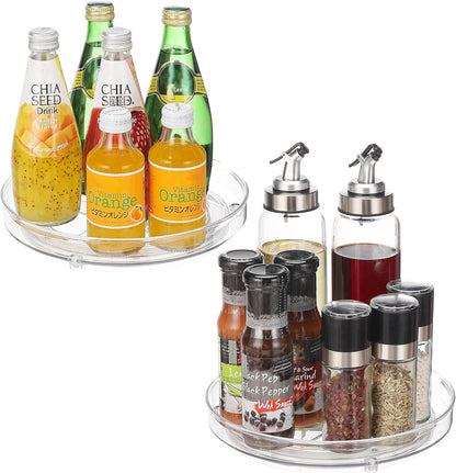 URALFA 9 Inch Lazy Susan Spice Rack Organizer, 360 Degree Rotating Round Lazy Susan Turntable for