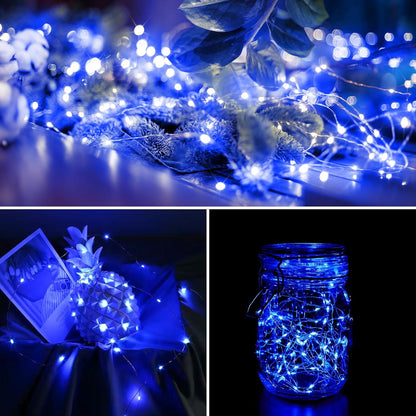 2-Pack 200 LED Solar Fairy Lights Outdoor, Upgraded Oversize Lamp Beads & Super Bright Solar String