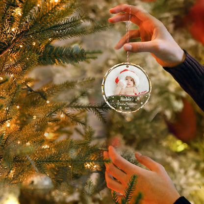 Bemaystar Baby First Christmas Ornaments 2025–Personalized Crystal Ornaments with Photo and