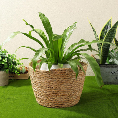 Woven Straw Flower Pot Seagrass Planters Basket Garden Plant Pot Containers Wicker Rattan Vase