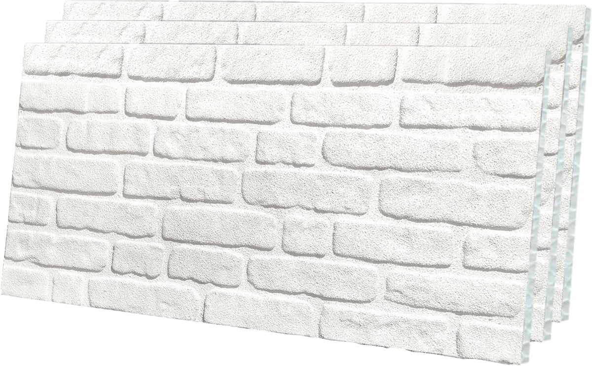 IZODEKOR 3D Stone Effect Wall Panels - Faux Stone Paneling for Living Room, Kitchen, Bathroom and