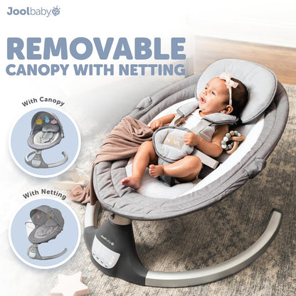 Jool Baby Nova Swing for Newborns - Electric Motorized Infant Swing, Bluetooth Music, 10 Preset