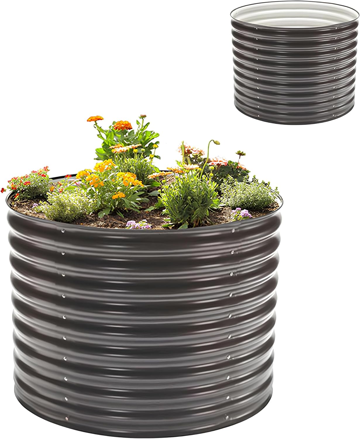 Epic Gardening 5-in-1 Modular Galvanized Raised Garden Bed Kit, 30" Short Metal Planter Box