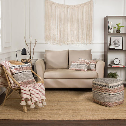 REDEARTH · Tufted Pouf Ottoman with Filler Textured Storage Cube Bean Bag Pouffe Footrest for