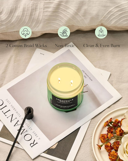 M&SENSE Orange Creamsicle Summer Scented Candle - 11.6oz Clean Non Toxic Natural Soy Wax 70-Hour