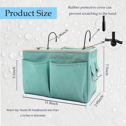 Bedside Caddy Bedside Hanging Storage Basket Multi-Function Organizer Caddy for Bunk and Hospital