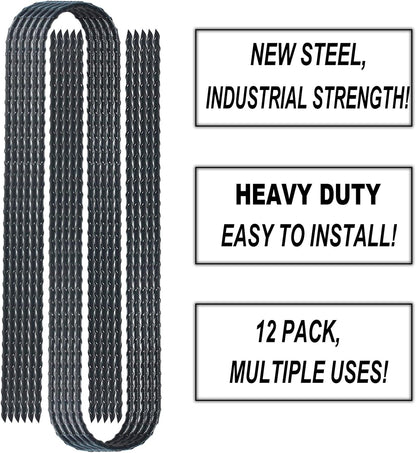 DTANX 12 Pack 12 Inch Rebar Stakes Heavy Duty Trampoline Anchors, Garden Stakes Tent Stakes Steel
