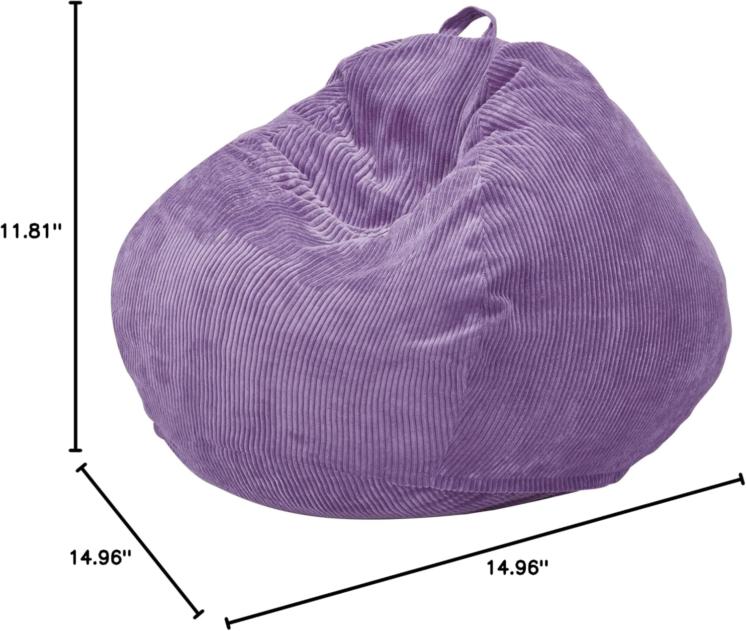 3.5FT Bean Bag Chairs Teardrop Bean Bag Chair for Adults Beanbag Chair with Memory Foam Filled