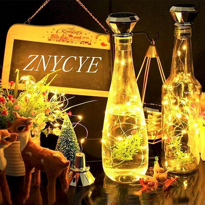 ZNYCYE Solar Wine Bottle Lights Outdoor, Cork Lights for Wine Bottles Waterproof, Perfet for
