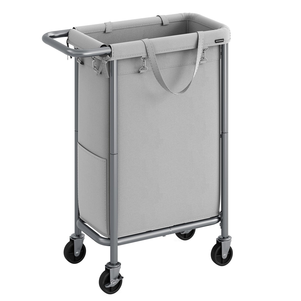 SONGMICS Laundry Basket with Wheels, Rolling Laundry Hamper, 23.8 Gallons (90 L), Removable Liner