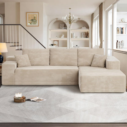104" Cloudy Sectional L Shaped Couch for Living Room, No Assembly Required, Modular Comfy Sofa with