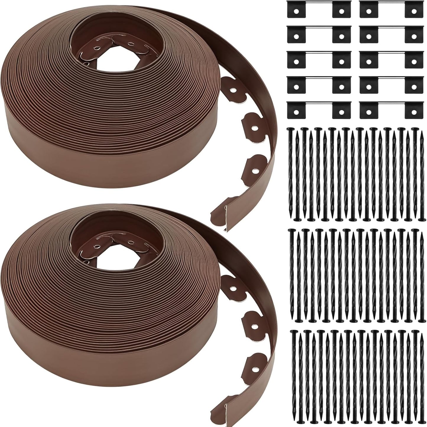 Sasylvia 2.5'' x 200' Landscape Edging Kit Edging Border Coil Include Anchoring Spikes 10
