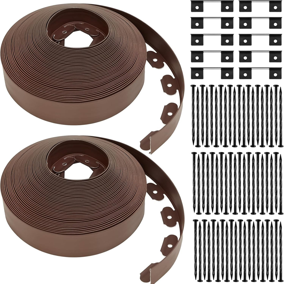 Sasylvia 2.5'' x 200' Landscape Edging Kit Edging Border Coil Include Anchoring Spikes 10