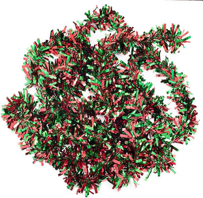 Anderson's Red & Green Metallic Tinsel Twist for Trailer Or Golf Cart, 4 inches Wide x 25 ft Long