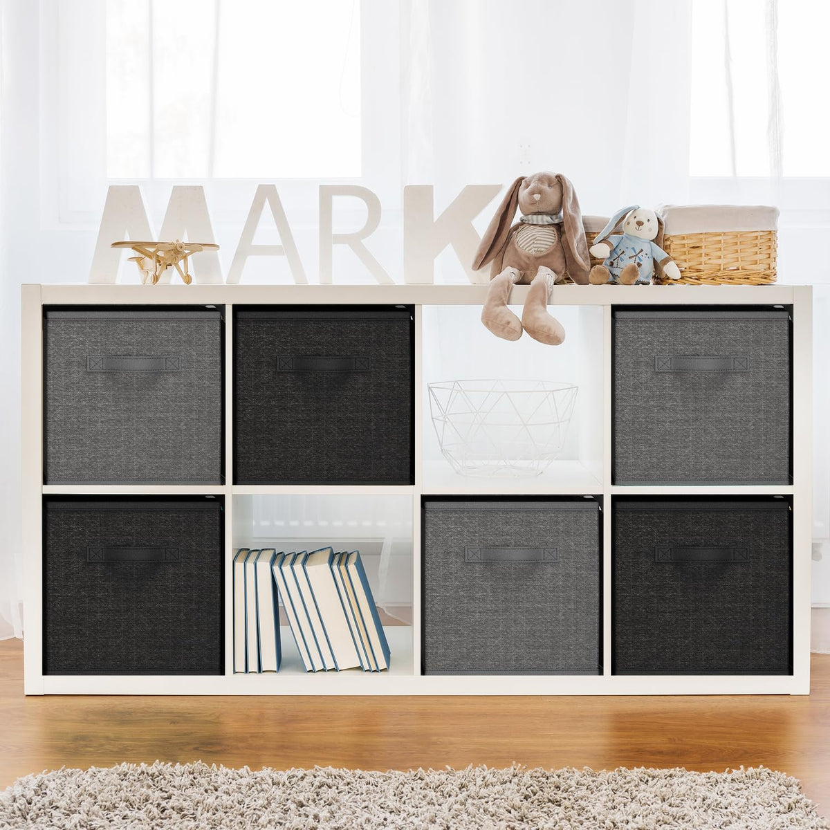 Nestl Cube Storage Bins, Foldable 12 Cube Storage Organizer Bins, Fabric Storage Cubes, Storage