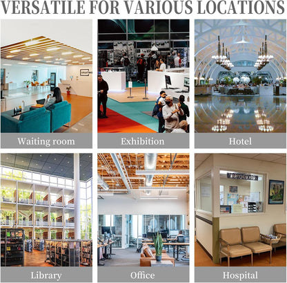 Tongmo Floor-Standing Magazine Rack 4-Layer with Wheels, Brochure Display Stand, High-hardness