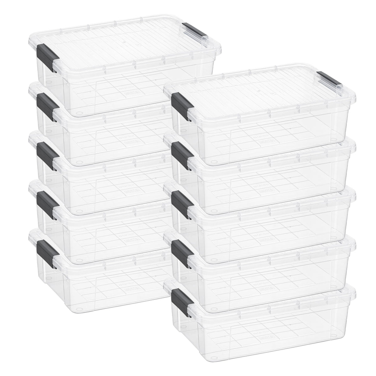 Superio Clear Storage Box with Lid, 22.5 Quart Plastic Container Bins for Organizing, Stackable