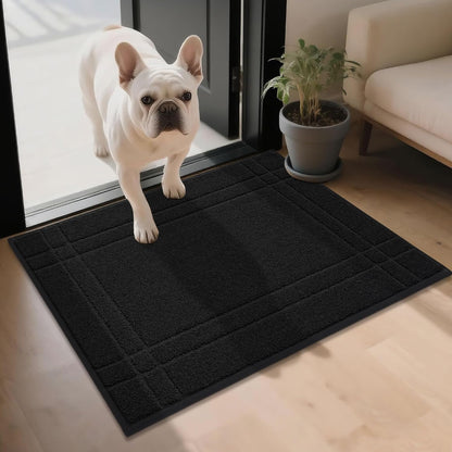 JSEI Entryway Rugs Doormat 24"x36", Non-Slip Dirt Trapper Door Mats Indoor, Washable Absorbent and