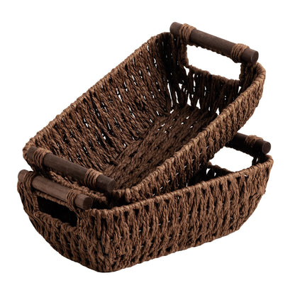 StorageWorks Small Baskets for Organizing, Woven Basket for Shelves