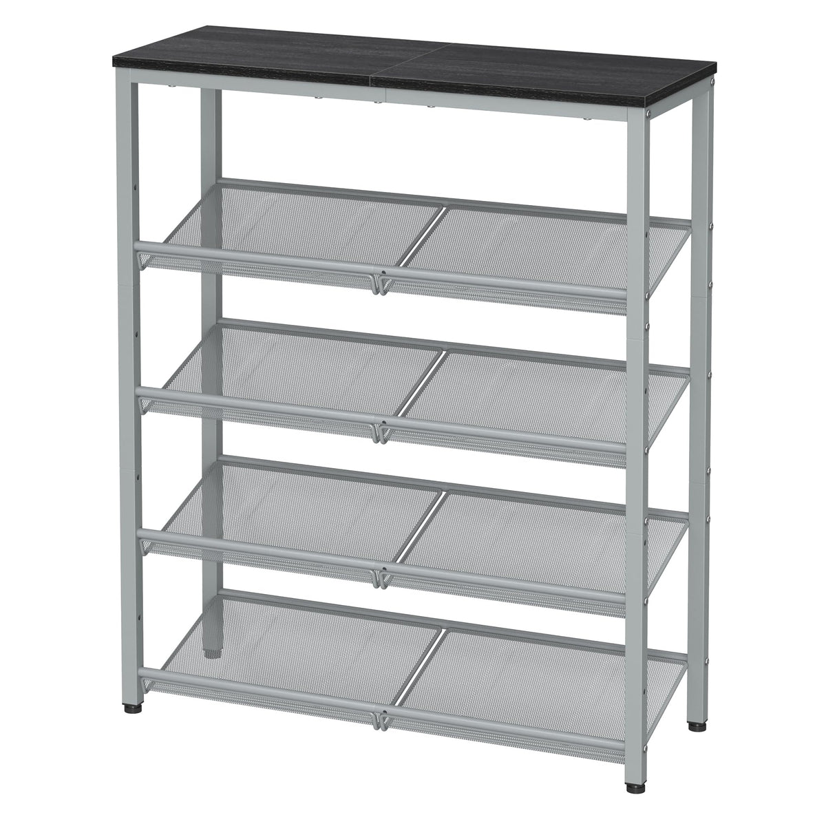 SONGMICS HOME 5 Tier Shoe Storage Organizer, Freestanding Shoe Rack, Dense Mesh, for Living Room