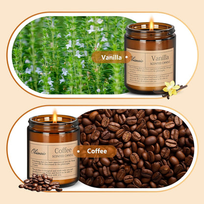 Candles for Home Scented, 2 Pack Scented Candles for Stress Relief & Self-Care, Aromatherapy Candle