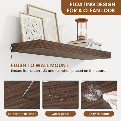 fuqing Floating Shelves for Wall, Bathroom Shelf Wall Mounted for Storage, Shelves with Invisible