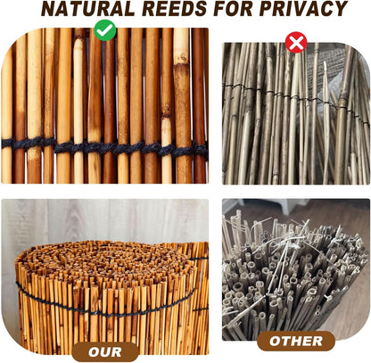 Reed Fencing Rolls,Patio Privacy Screen,Decorative Bamboo Fence Rolls for Patio Balcony Garden
