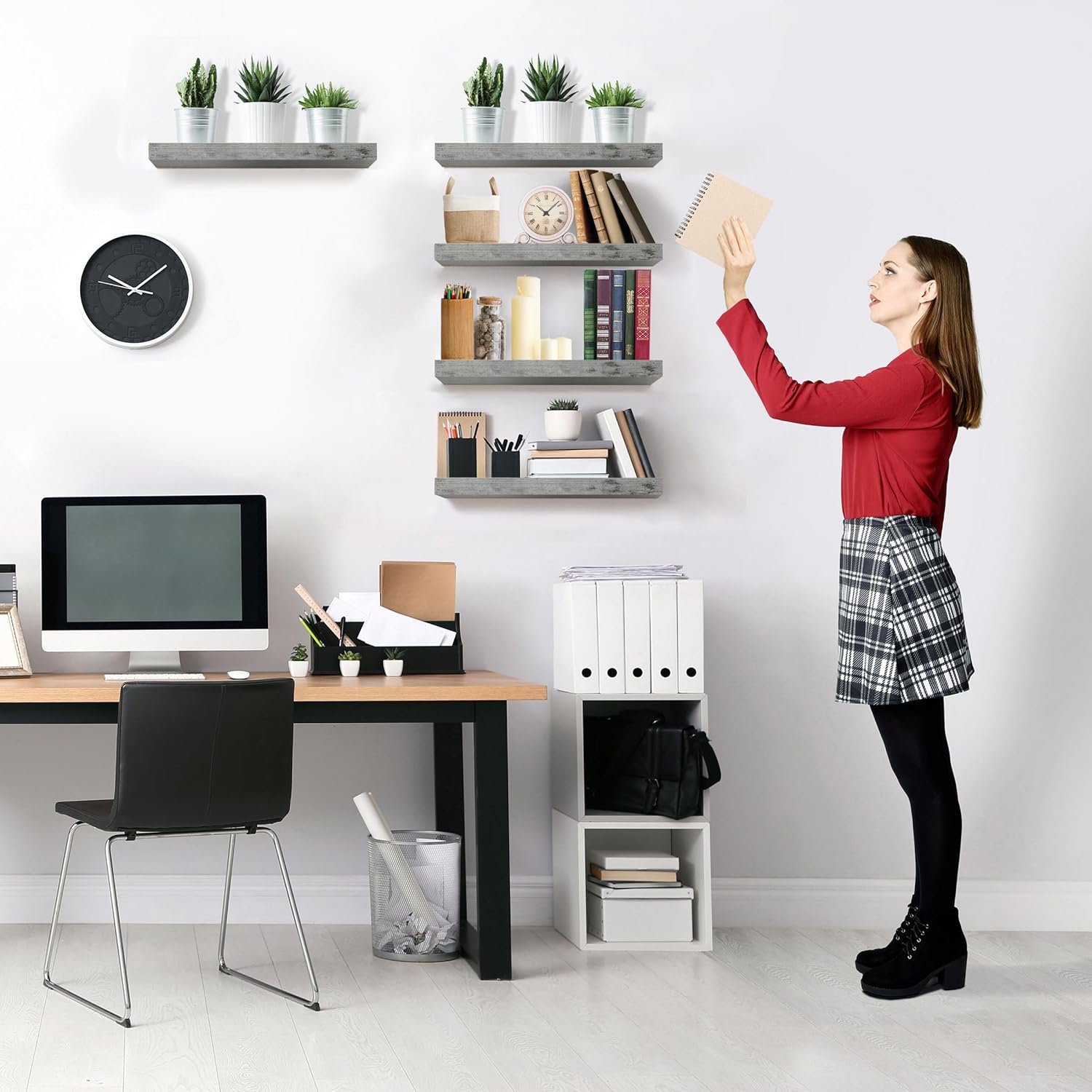 Sorbus Floating Shelves for Wall, Bathroom Shelves Wall Mounted for Kitchen, Bedroom, Living Room