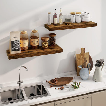 Floating Shelves 36 Inch Long, Deep Floating Shelf for Wall, 36 x 8 Floating Shelves Set of 2, 8