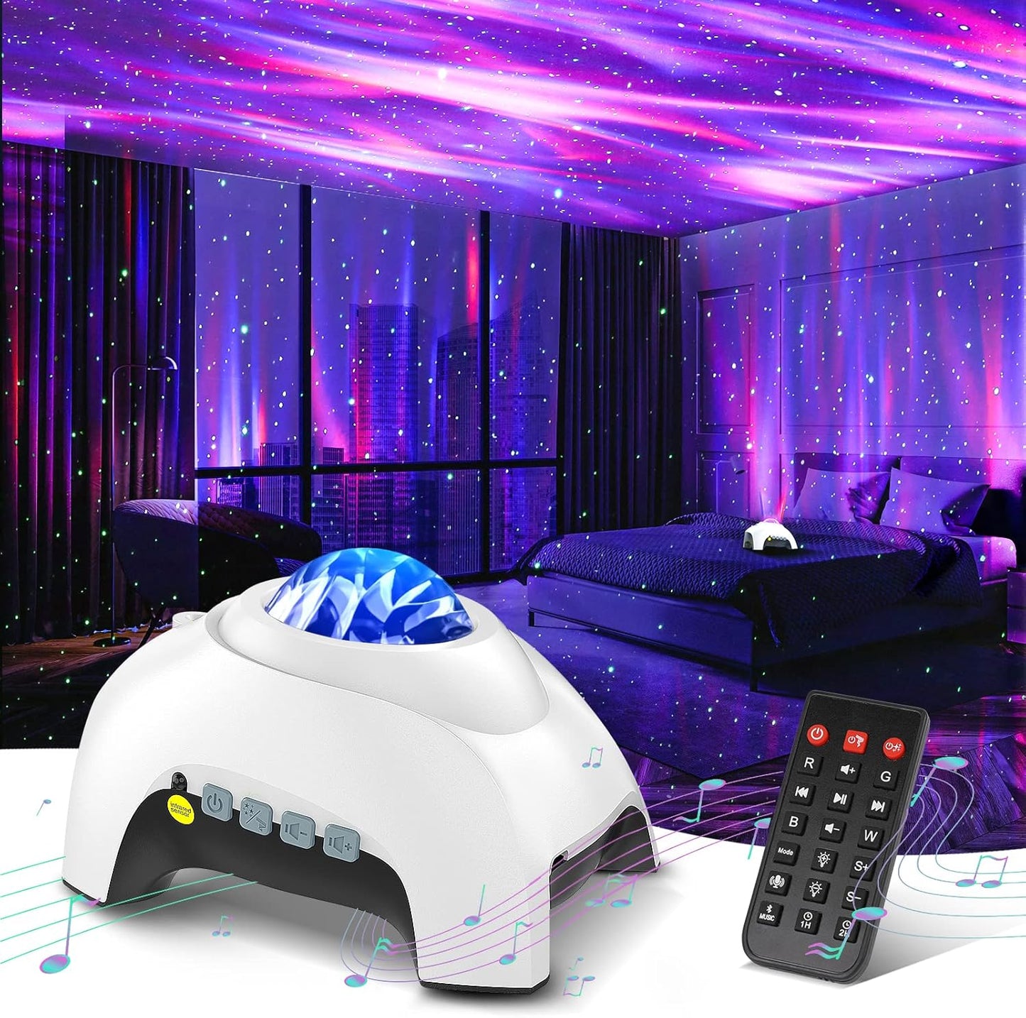 Northern Galaxy Light Aurora Projector with 33 Light Effects, Night Lights LED Star Projector for