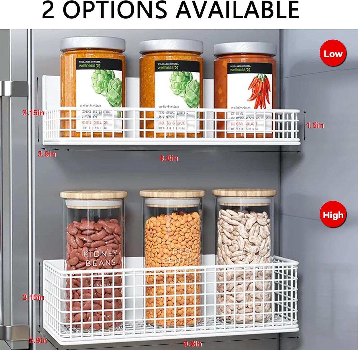 Magnetic Basket Fridge Organizer Wire Bins Pencil Holder Whiteboard Accessories Home Kitchen