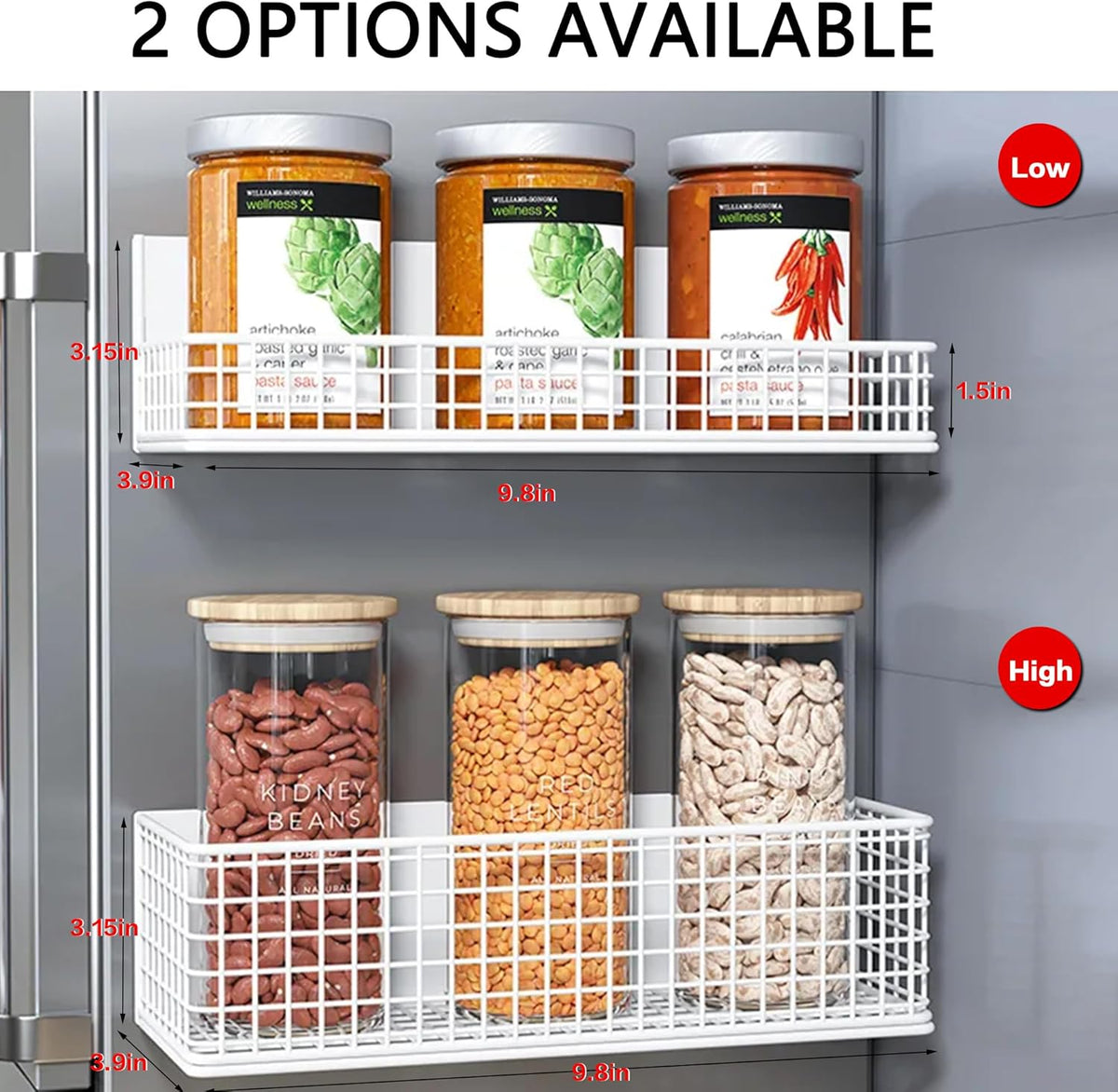 Magnetic Basket Fridge Organizer Wire Bins Pencil Holder Whiteboard Accessories Home Kitchen